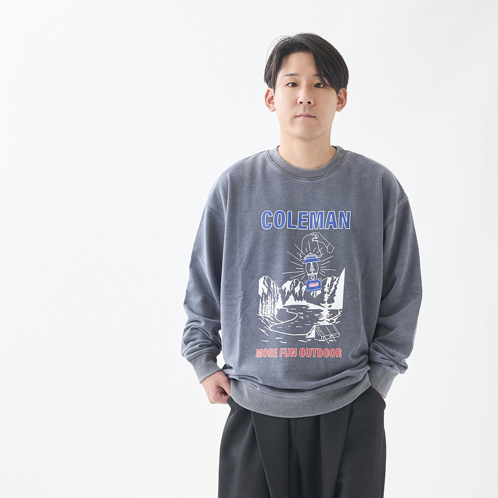 スウェットクルー ランタン（チャコール）